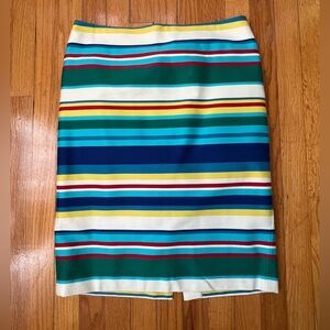 2/30 Talbots Multicolor Striped Pencil Skirt 8